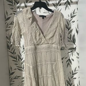 Chris McLaughlin Lace Cream Dress